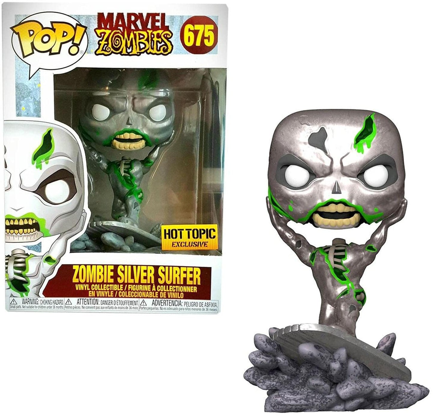 FUNKO POP! MARVEL ZOMBIES: ZOMBIE SILVER SURFER (HOT TOPIC) #675