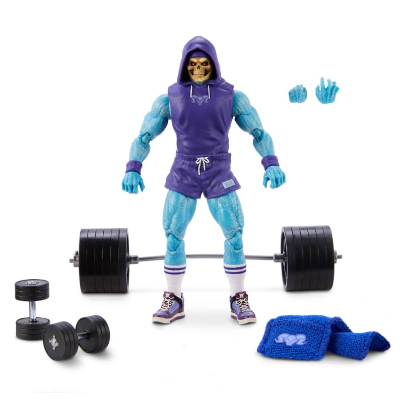 SDCC 2026 MATTEL EXCLUSIVE MASTERS OF THE UNIVERSE GYM BRO SKELETOR FIGURE - PRESALE