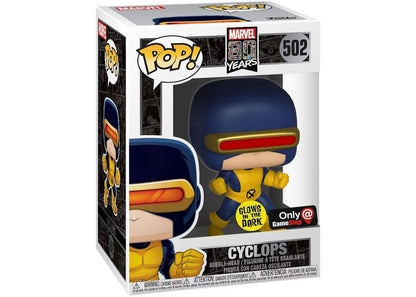 FUNKO POP! MARVEL 80TH ANNIVERSARY CYCLOPS (GLOW) GAMESTOP EXCLUSIVE #502