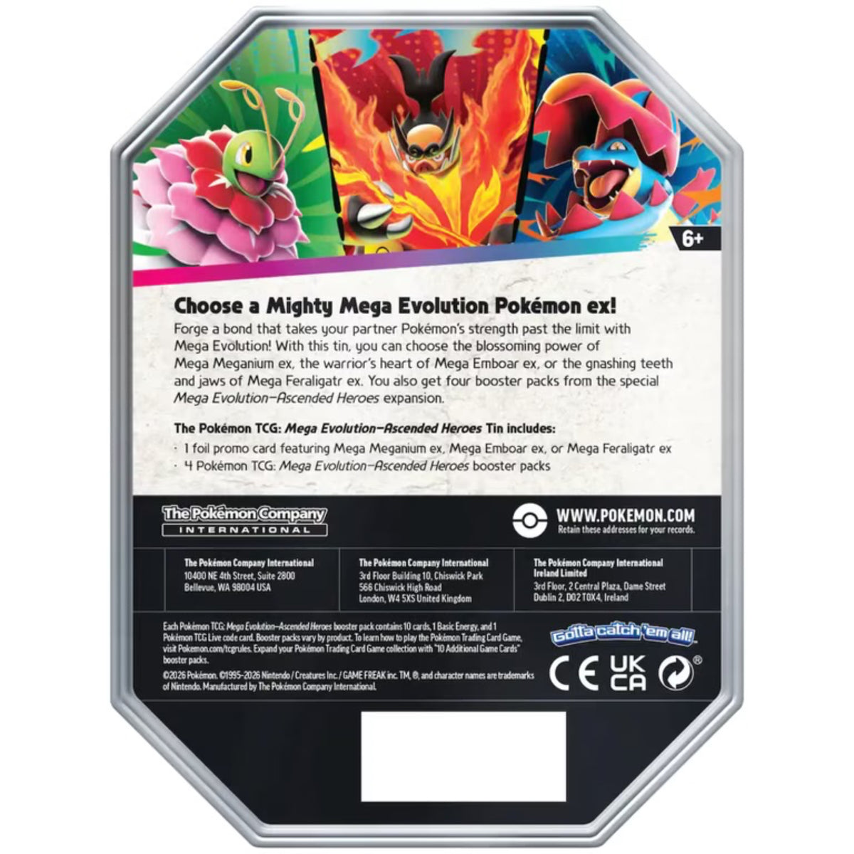 POKÉMON TCG: ASCENDED HEROES TIN [MEGA MEGANIUM EX] - ME: ASCENDED HEROES (ASC)