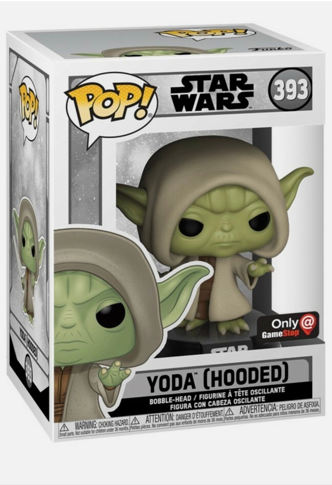 FUNKO POP! STAR WARS YODA (HOODED) GAMESTOP EXCLUSIVE FIGURE #393