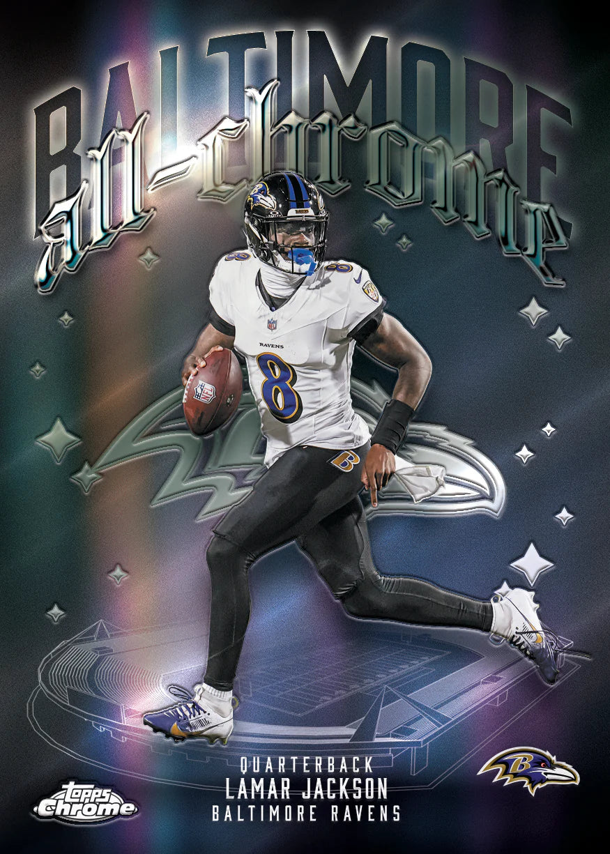 2025 Topps Chrome Football Hanger Pack/Box (20 Cards)