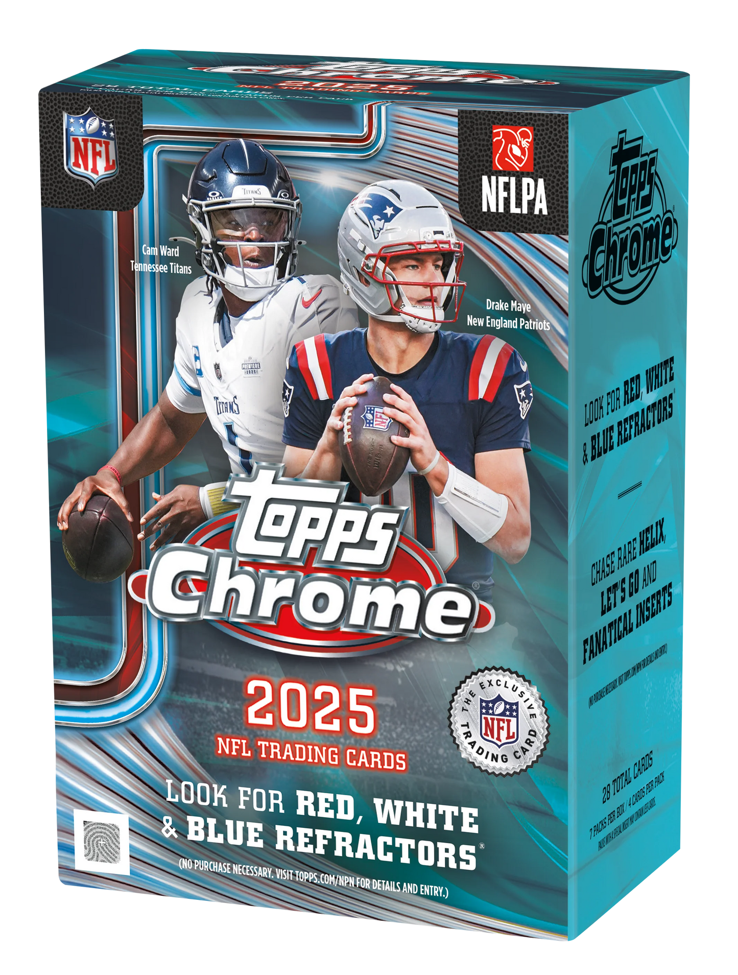 2025 Topps Chrome Football Value Pack/Box (28 Cards)