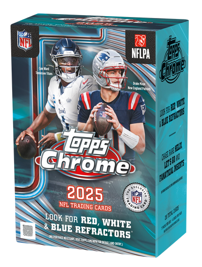 2025 Topps Chrome Football Value Pack/Box (28 Cards)