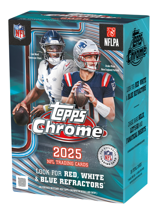 2025 Topps Chrome Football Value Pack/Box (28 Cards)