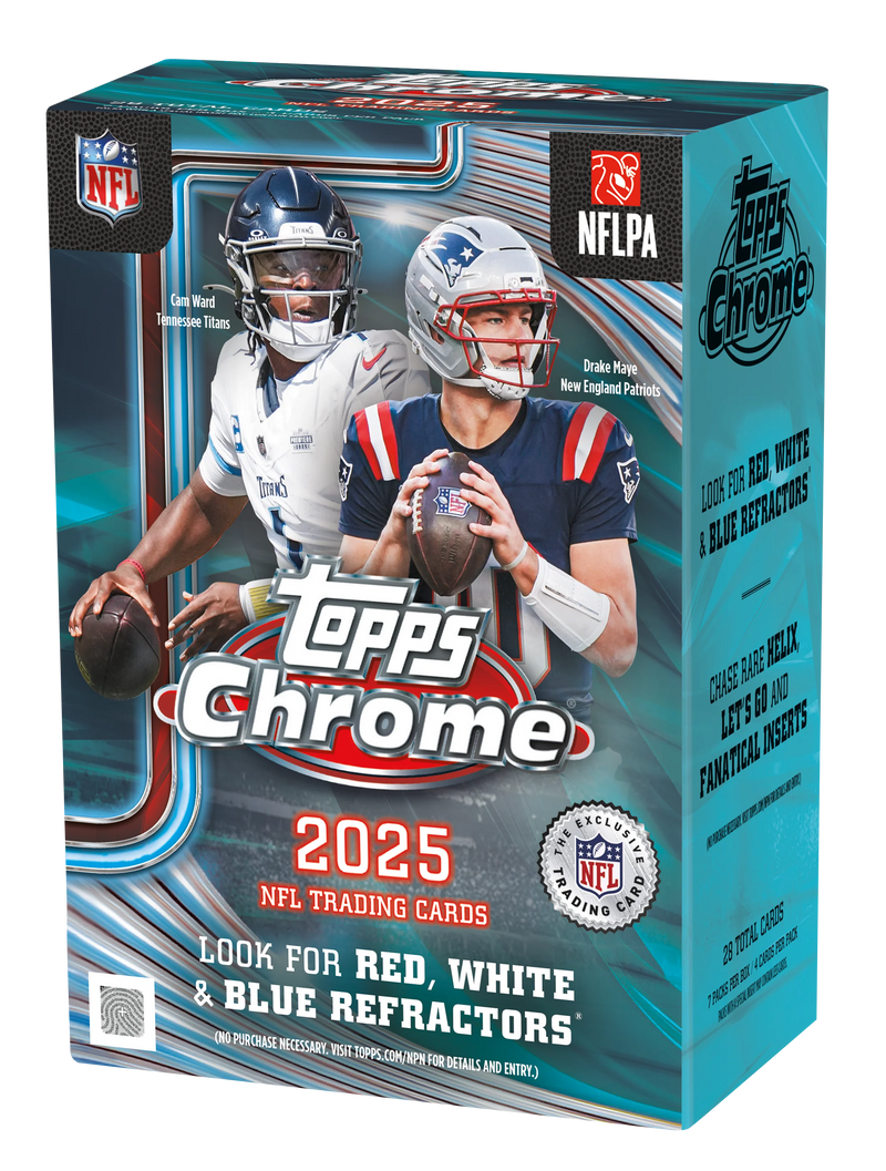 2025 Topps Chrome Football Value Pack/Box (28 Cards)