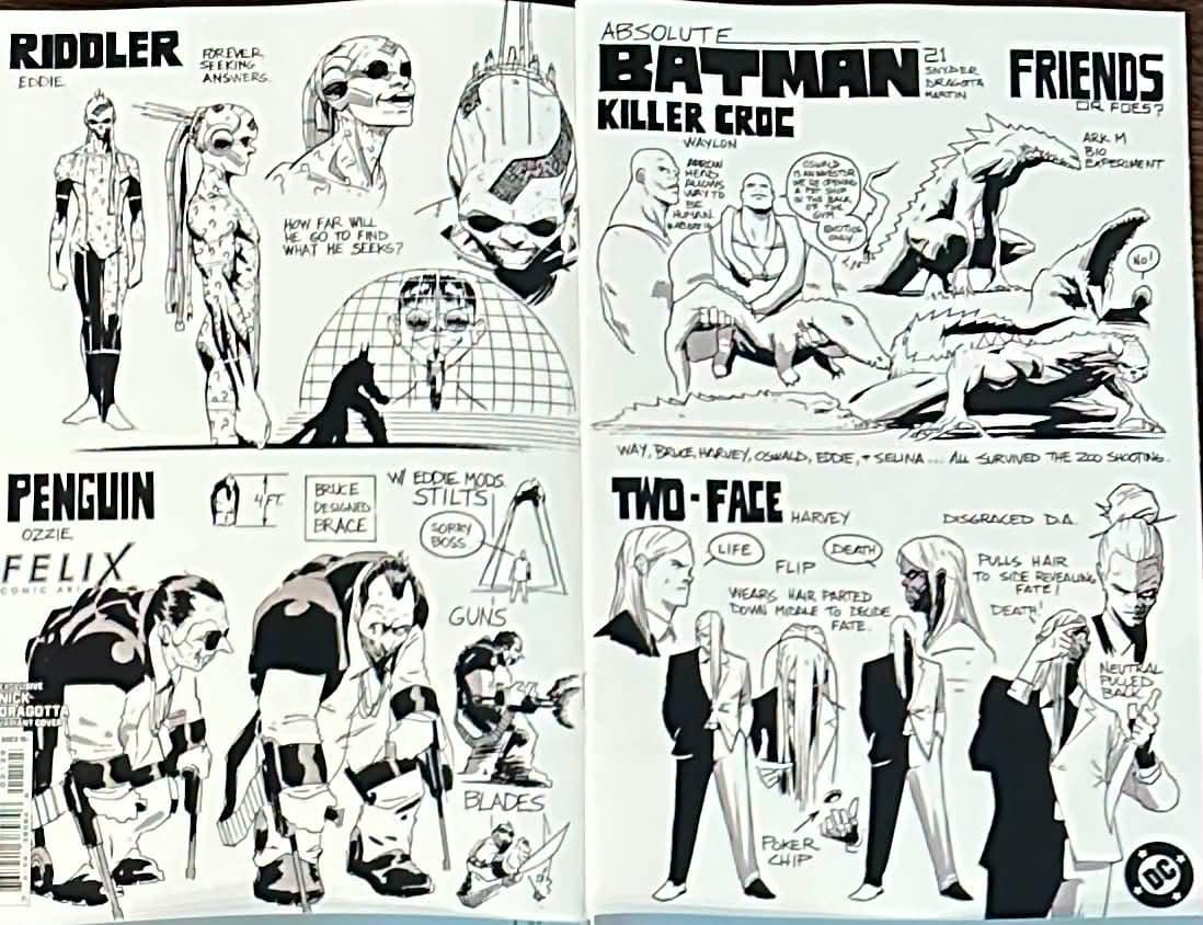 ABSOLUTE BATMAN #21 FELIX COMIC ART NICK DRAGOTTA DESIGN EXCLUSIVE (CARDSTOCK)