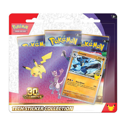 POKÉMON TCG: 30TH CELEBRATION TECH STICKER COLLECTION (LUCARIO) - PRESALE