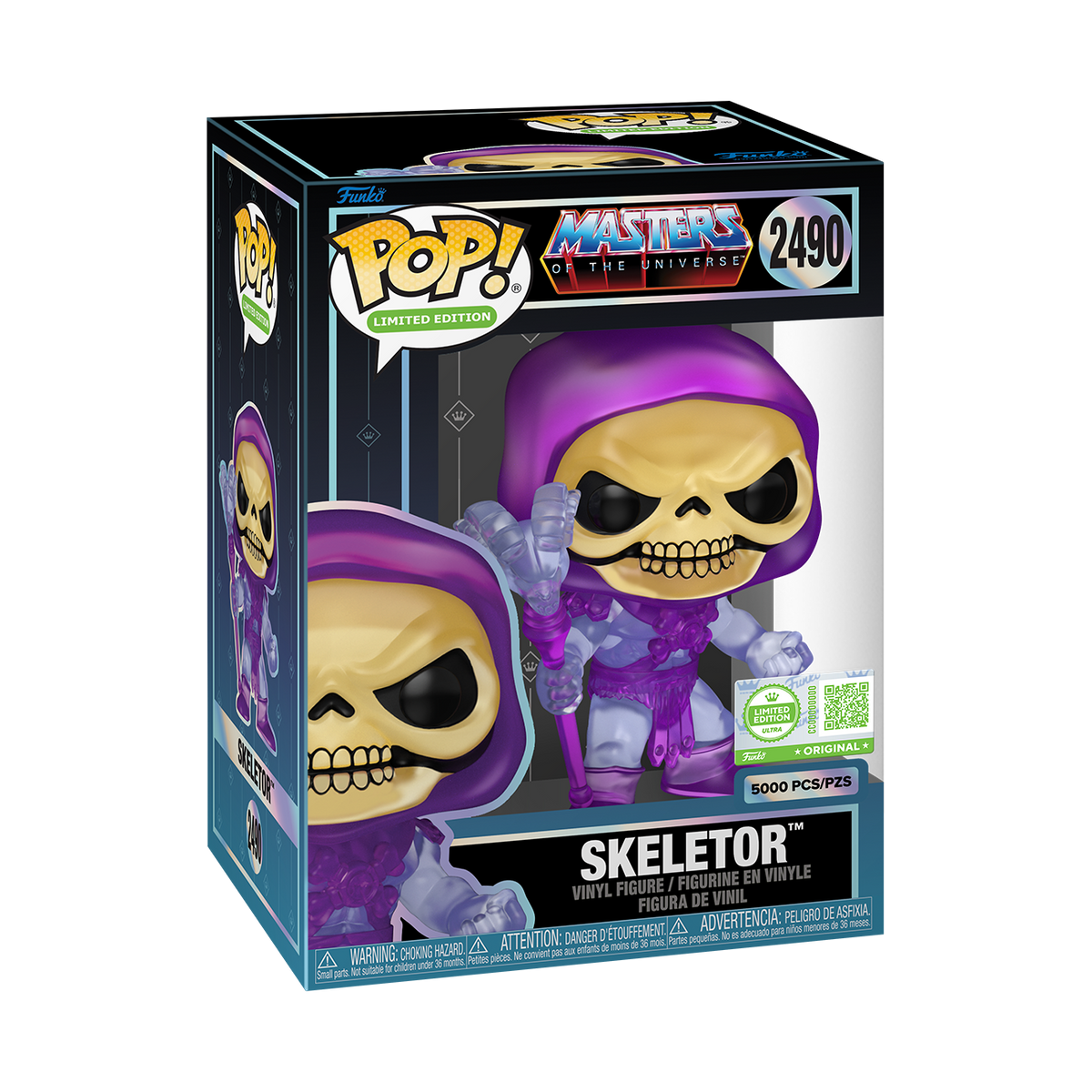 FUNKO POP! SKELETOR (TRANSLUCENT) #2490 WITH POP PROTECTOR LE 5000 PREORDER