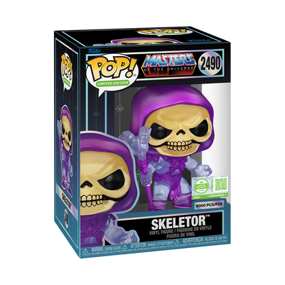 FUNKO POP! SKELETOR (TRANSLUCENT) #2490 WITH POP PROTECTOR LE 5000 PREORDER